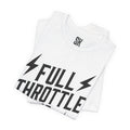 Full Throttle No Limits | Bold Distressed Outlaw T-Shirt | White