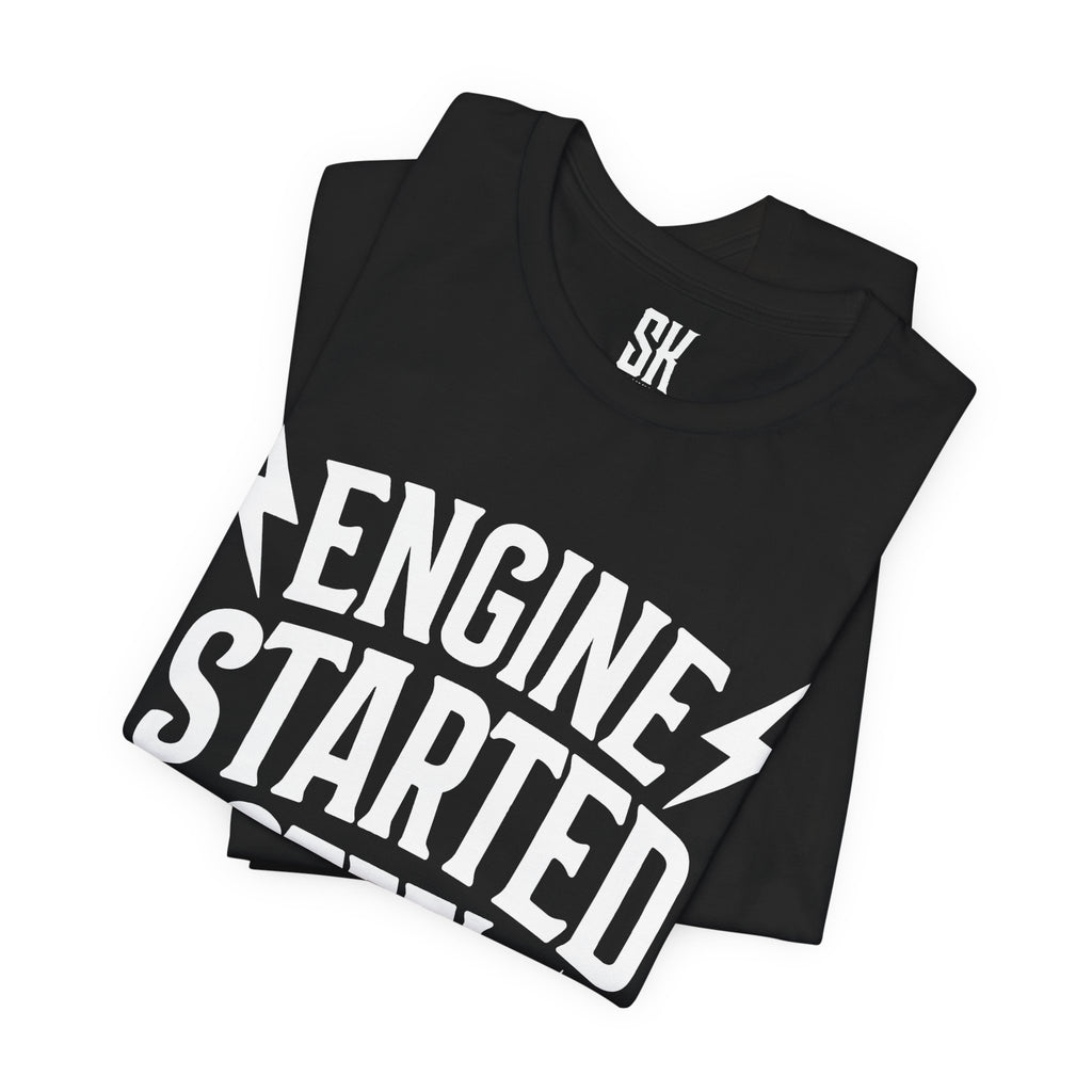 Engine Started Steel Hearted Outlaw T-Shirt | Distressed Vintage Rebel Tee | Black