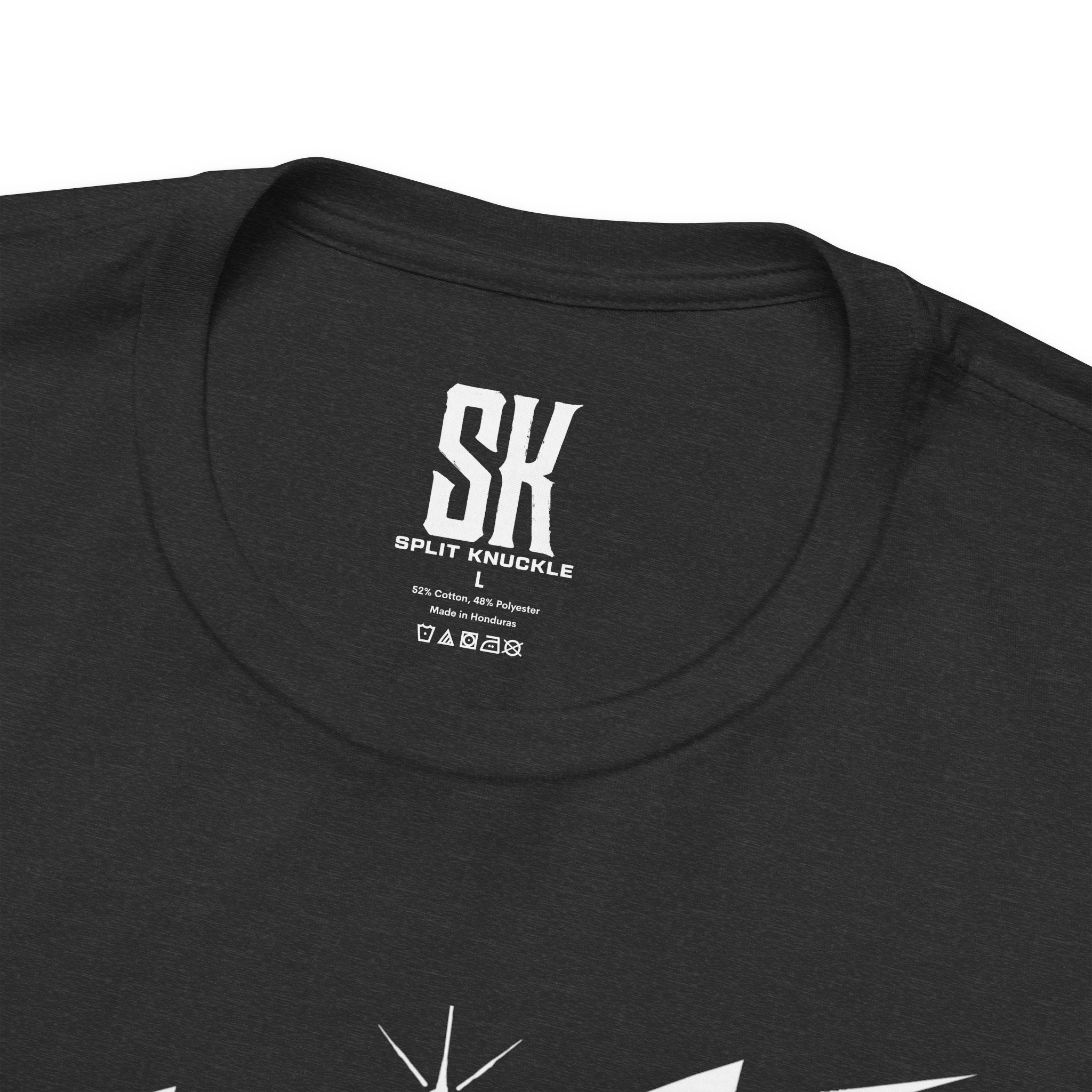 Speed Thrill Society | Bold Distressed Outlaw T-Shirt | Heather Dark Grey