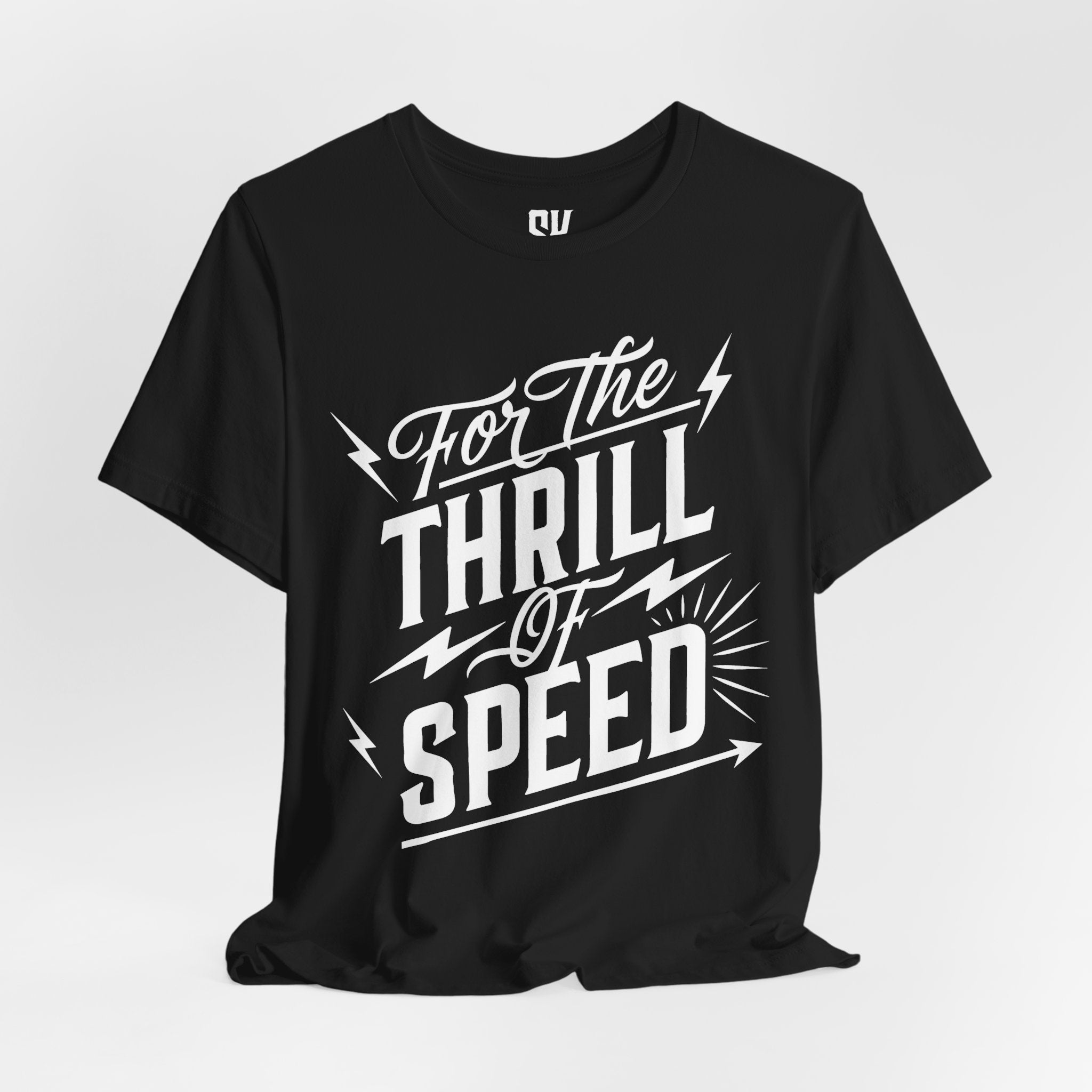 For The Thrill of Speed | Bold Distressed Outlaw T-Shirt | Black