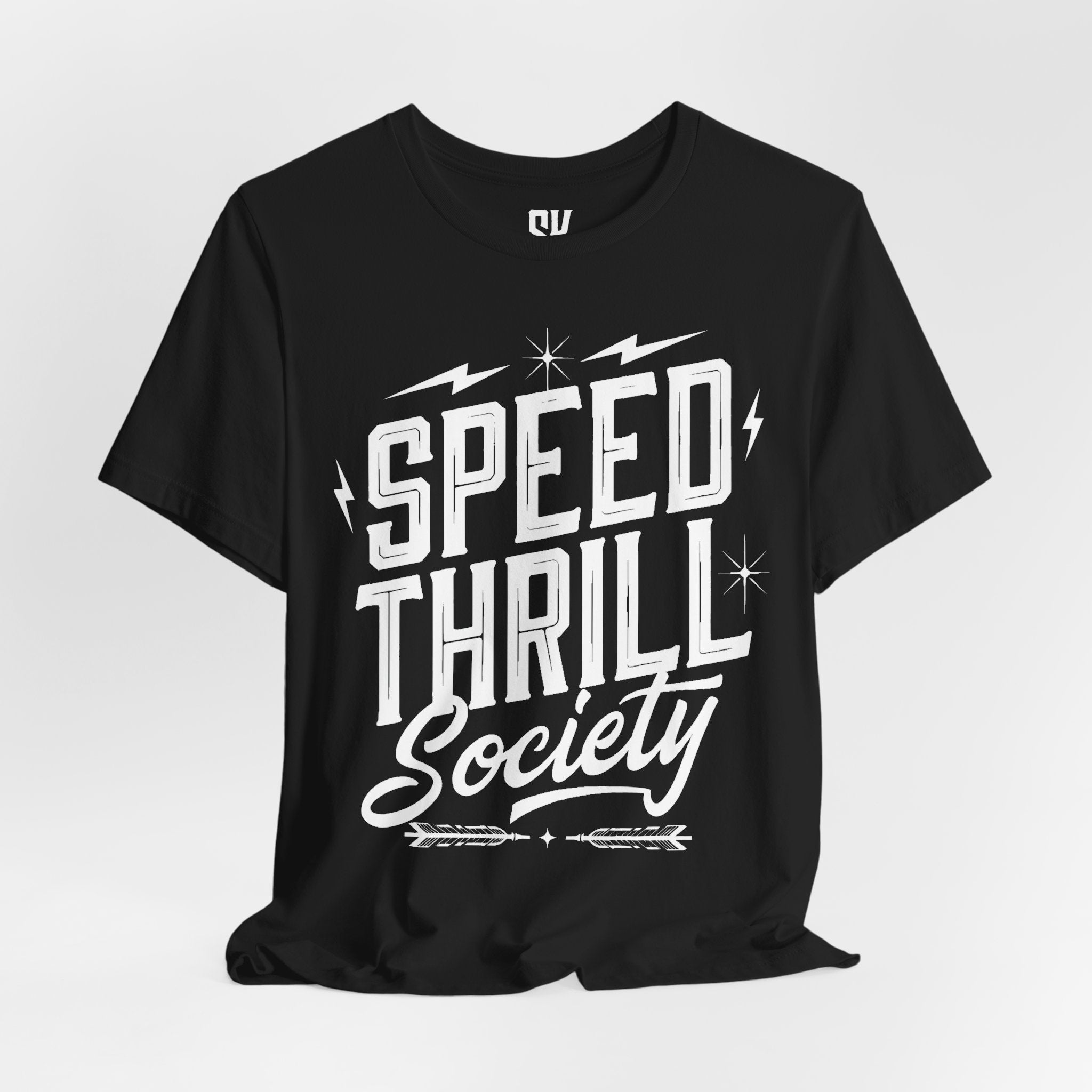 Speed Thrill Society | Bold Distressed Outlaw T-Shirt | Black