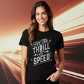 For The Thrill of Speed | Bold Distressed Outlaw T-Shirt | Black