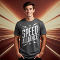 Speed Alliance | Bold Distressed Outlaw T-Shirt | Heather Dark Grey