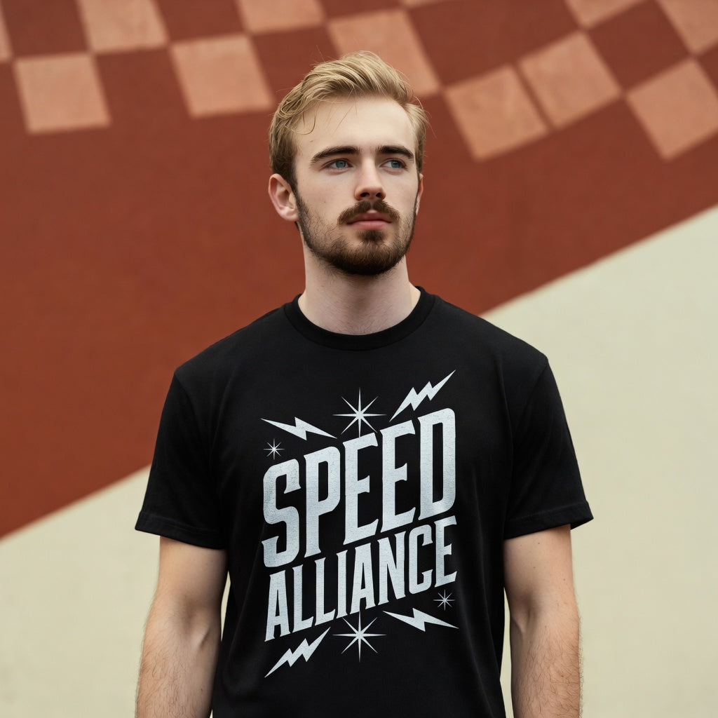 Speed Alliance | Bold Distressed Outlaw T-Shirt | Black